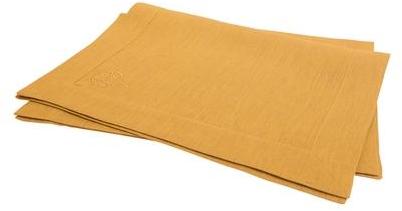 Les 2 sets de table Lin déperlant Safran Delices D