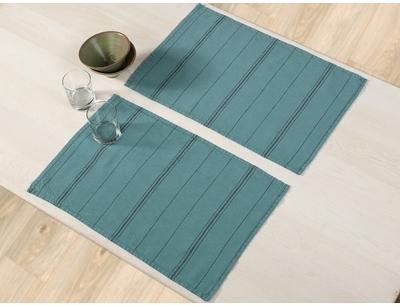 Les 2 sets de table Métis (lin et coton) Lagon Del