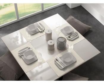 Les 2 sets de table Lin déperlant Ivoire Delices D