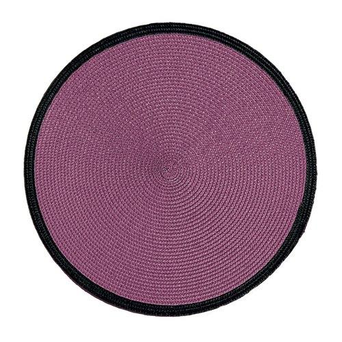 Set de Table Liseré Noir 38 cm Rose Set de Table Liseré Noir 38