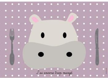 Set De Table Enfant : Hippo