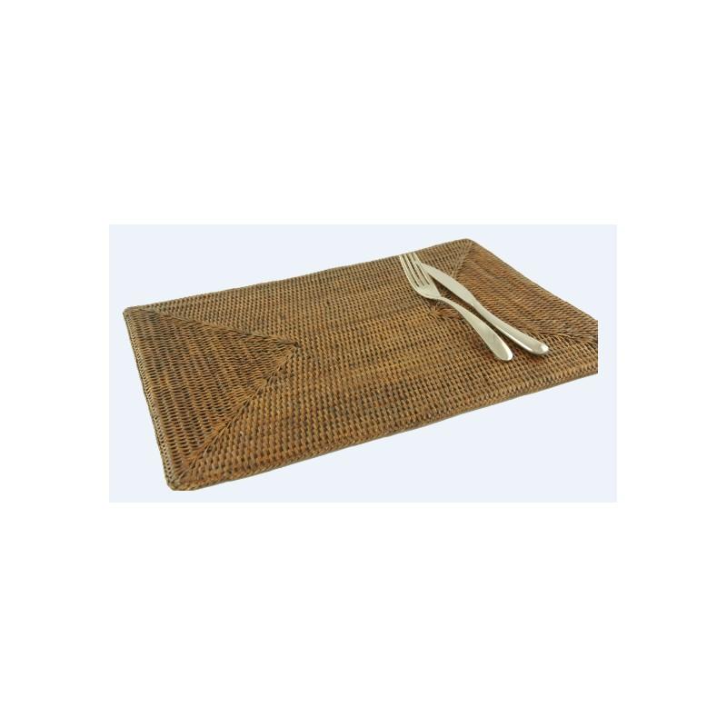 Set de table en rotin, rectangulaire, les 6