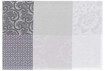 Set fleurs de Kyoto brume, le jacquard Français en