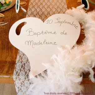 4 sets de table coeur brillant