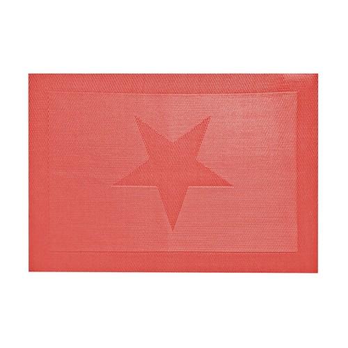 Set de table en plastique tissé corail Etoile (3