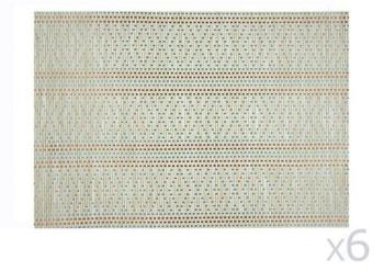 Set de table tissé PVC losange ethnique multicolore Set de table tissé PVC losange