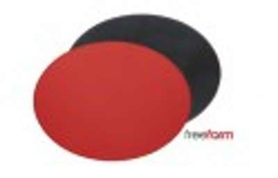 Set de table ovale freeform réversible rouge et noir Set de table ovale freeform