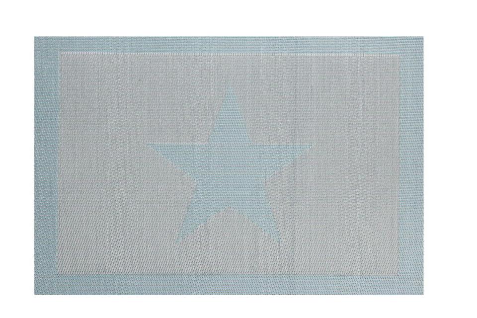 Set de table en plastique tissé bleu Etoile (30x