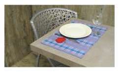 2 Sets de table carreaux bleu pomme rouge 2 Sets de table carreaux bleu