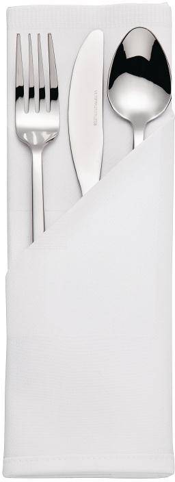 Serviette Blanche Bande De Satin - USAGE INTENSIF