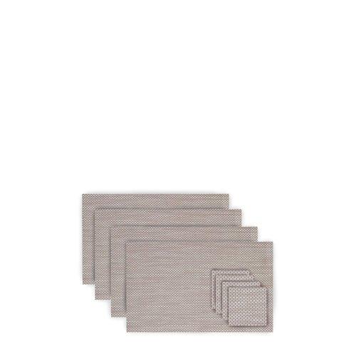 Lot De 8 Sets De Table Et Sous-verres En Plastique