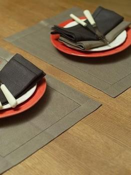 Set de table 100% lin Emilia Champignon