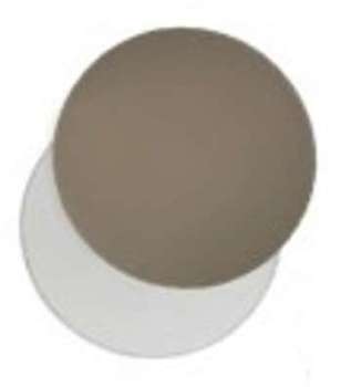 Set de table rond freeform réversible blanc et taupe Set de table rond freeform