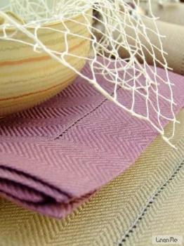 Set de table 100% lin Emilia Mauve