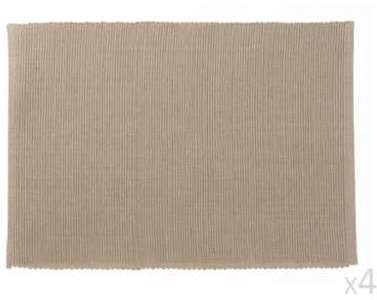 Lot de 4 Sets de Table Pur Crème Lot de 4 Sets de Table Pur