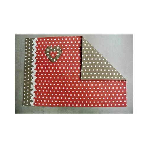 2 sets de table réversibles à pois choco et rouge