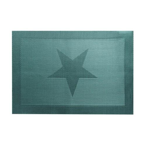 Set de table en plastique tissé jade Etoile (30x