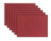 Set de table uni PVC tissage chiné 33x45cm - lot de Set de table uni PVC tissage