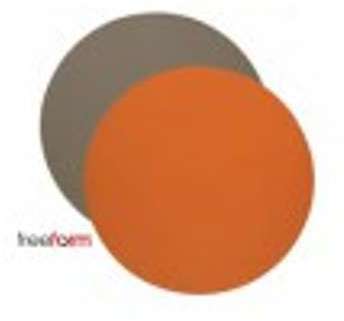 Set de table rond freeform réversible corail et taupe Set de table rond freeform