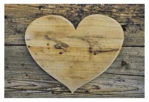 SET DE TABLE COEUR BOIS