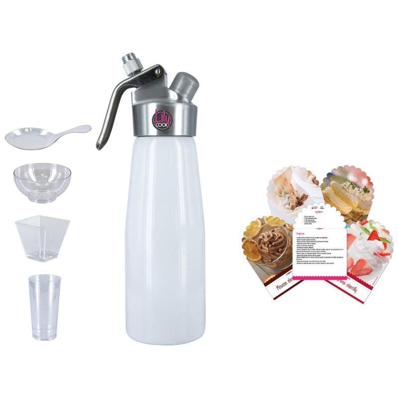 Coffret siphon + 24 verrines + recettes