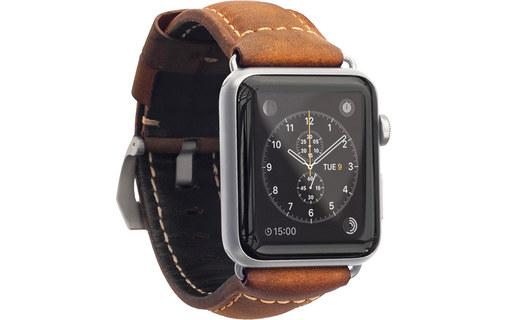 Nomad Leather Strap Traditional Marron/Argent - Br
