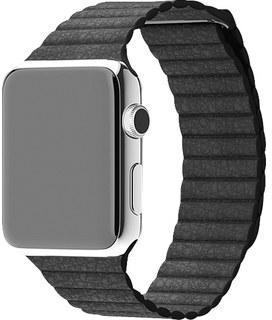 Bracelet Apple Watch 42mm en cuir noir - Bracelet