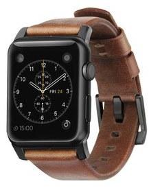 Nomad Leather Strap Modern Marron/Noir - Bracelet