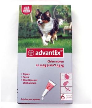 Advantix Chien Moyen (10-25 kg) - 6 pipettes