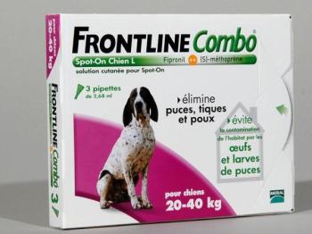 Frontline Combo pour chien de 20-40 kg 4 pipettes