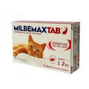 Milbemax Tab Vermifuge Chat 2 kg - Novartis - 2 C