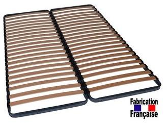 Sommier à lattes 2x80x200couchage 160x200