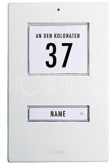 Bouton sonnette blanc pour 1 famille en aluminium