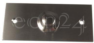 Bouton de sonnette encastré en métal nickelé