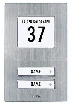 Platine de sonnette 2 familles en inox à LED