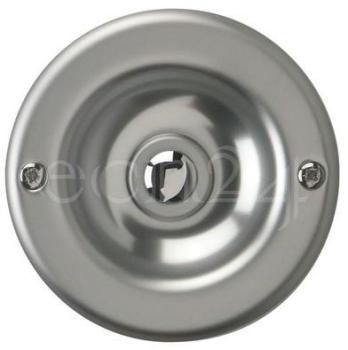 Rond bouton de sonnette encastré en métal argent