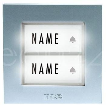Bouton sonnette, maison 2 appartements, LED argent