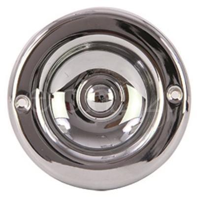 Rond bouton de sonnette encastré en métal chrome