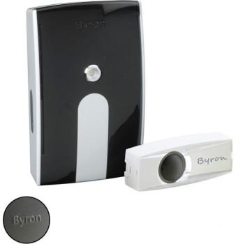 BYRON Sonnette de porte sans fil noire