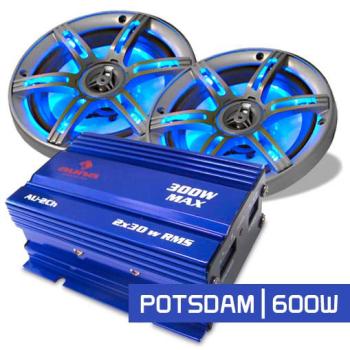 Car Audio Set Potsdam Système 2.0 Mini ampli + h
