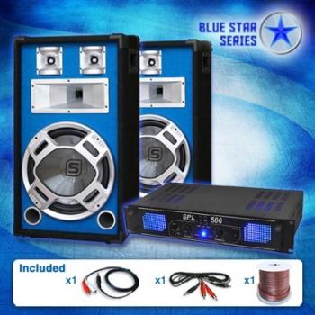 Pack DJ PA sono 2 enceintes subwoofer 12 ampli 1600W Pack DJ PA sono 2 enceintes