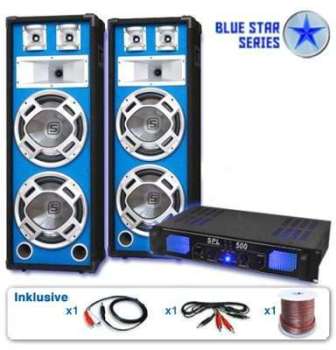 Pack DJ PA sono 1600W 2 enceinte ampli 2 canaux rack Pack DJ PA sono 1600W 2 enceinte