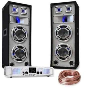 Kit sono DJ White Noise Ampli 2x500W enceinte de sono Kit sono DJ White Noise Ampli