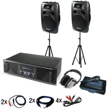 Pack sono DJ PA 2 enceintes 30cm ampli accessoires Pack sono DJ PA 2 enceintes