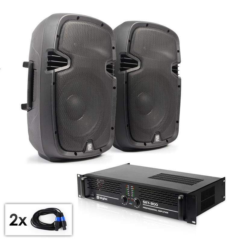PA Set SPJ Boom 10MKII paire enceintes 10 ampli 800W PA Set SPJ Boom 10MKII paire