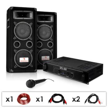 Set DJ PA DJ-25 ampli enceintes micro 1600W Set DJ PA DJ-25 ampli enceintes