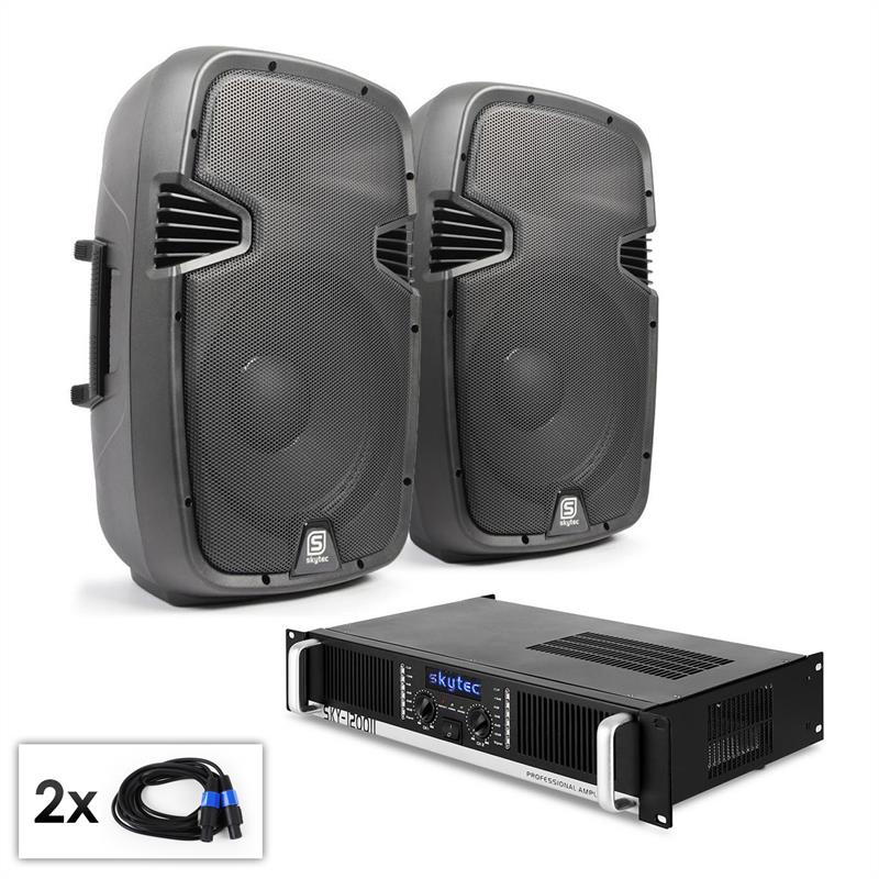 PA Set SPJ Boom 12MKII paire enceintes 12 ampli 1200W PA Set SPJ Boom 12MKII paire
