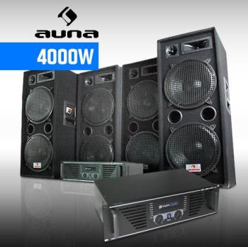Pack DJ Sono Complet 4000W 4 Enceintes 2 Amplis Mosfet Pack DJ Sono Complet 4000W