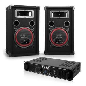Set DJ PA Soundbash Paire d enceintes PA Ampli 300W Set DJ PA Soundbash Paire
