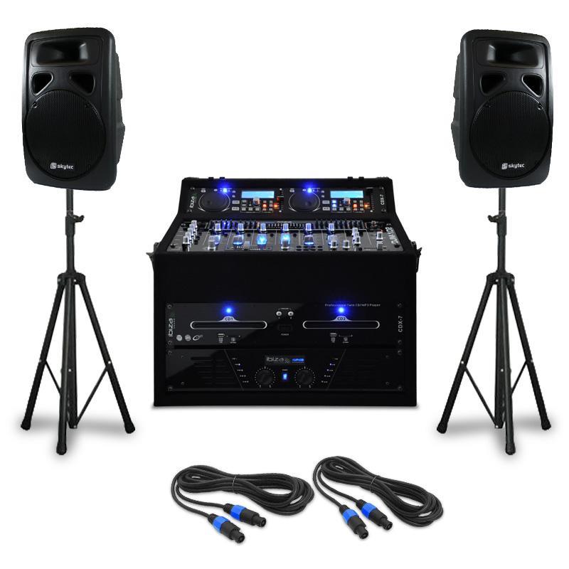 Set DJ PA Punch Line 300 personnes 1200W Mixer USB Set DJ PA Punch Line 300 personnes
